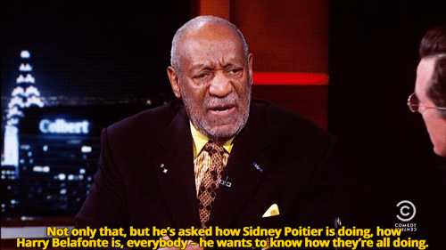 Gifs Filmsterren Bill cosby Morgan freeman Stephen Colbert The Colbert Report 