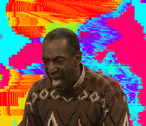 Gifs Filmsterren Bill cosby glitch trippy psychedelische PSYC headfuck 