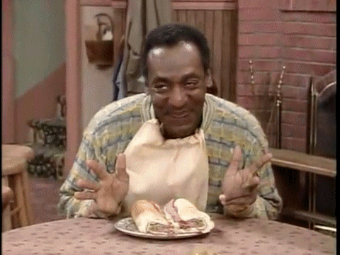 The cosby show Voedsel Gifs Filmsterren Bill cosby sandwich 
