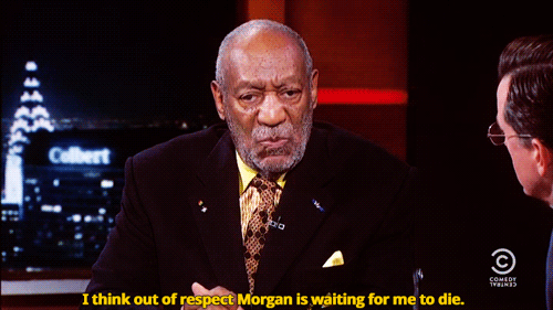 Gifs Filmsterren Bill cosby Morgan freeman Stephen Colbert The Colbert Report 