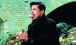 Brad Pitt GIF. Bioscoop World war z Brad pitt Gifs Filmsterren True romance Floyd Roken pot 