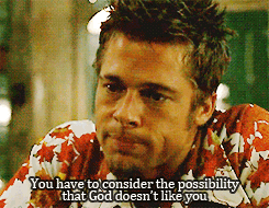 Brad Pitt GIF. Films en series Brad pitt Gifs Fight club Filmsterren David fincher 