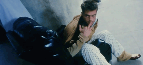 Tong Brad pitt Gifs Filmsterren Tales from the Crypt verschrikking hij gebruikt om een â€‹â€‹babe 