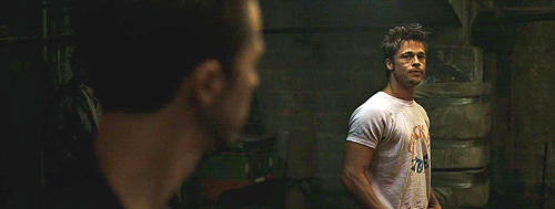 Bioscoop Films en series Brad pitt Gifs Fight club Filmsterren Tyler Durden Edward Norton 