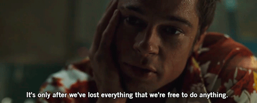 Bioscoop Film Films en series Brad pitt Gifs Fight club Filmsterren leven wereld verloren film citaat vrijhei 