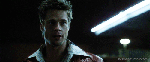 Films en series Brad pitt Gifs Fight club Filmsterren David Fincher 