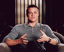 Brad Pitt GIF. Films en series Brad pitt Gifs Fight club Filmsterren David fincher 