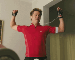 Brad Pitt GIF. Dansen Beroemdheden Brad pitt Gifs Filmsterren Ontzagwekkend Opgewonden Opwindend Vuist pomp Bradbot 
