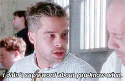 Brad Pitt GIF. Bioscoop Film Films en series Brad pitt Gifs Fight club Filmsterren Niet mijn David fincher Tyler durden 