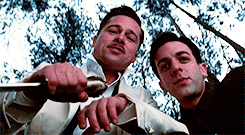 Brad Pitt GIF. Bioscoop Brad pitt Gifs Filmsterren 13 Quentin tarantino Inglourious basterds Christoph waltz Aanpakk 