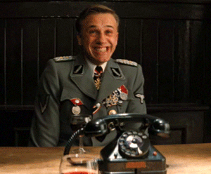 Brad Pitt GIF. Bioscoop Brad pitt Gifs Filmsterren Inglorious bastards Scheelheid Killin nazis Debatteren 