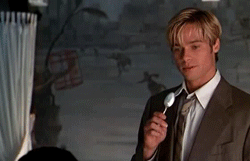 Brad Pitt GIF. Film Brad pitt Gifs Filmsterren 90s Meet joe black 