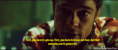 Bioscoop Films en series Brad pitt Gifs Fight club Filmsterren pratend 
