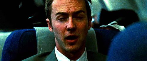 Bioscoop Films en series Brad pitt Gifs Fight club Filmsterren Tyler Durden Helena Bonham Carter Edward Norton marla 