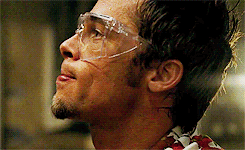 Brad Pitt GIF. Films en series Brad pitt Gifs Fight club Filmsterren Tyler durden 