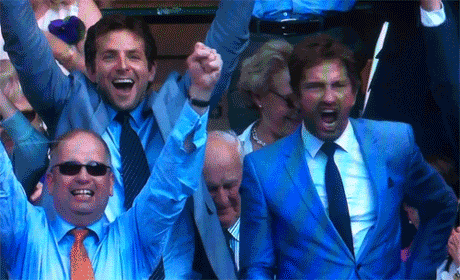 Bradley Cooper GIF. Gifs Filmsterren Bradley cooper Gerard butler Wimbledon 