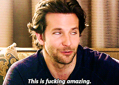 Bradley Cooper GIF. Gifs Filmsterren Bradley cooper Jennifer lawrence Geluk therapie 