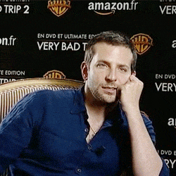 Bradley Cooper GIF. Gifs Filmsterren Bradley cooper Tjilpen Fan feit 