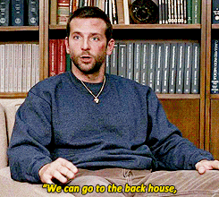 Bradley Cooper GIF. Gifs Filmsterren Bradley cooper 13 Silver linings playbook 