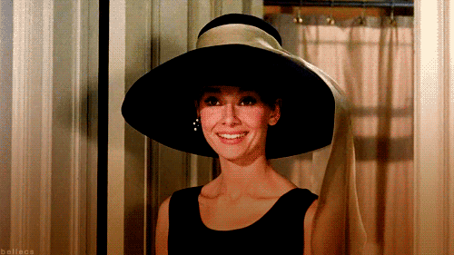 Films en series Goede nacht Gifs Breakfast at tiffanys wijnoogst Audrey Hepburn holly Golightly 