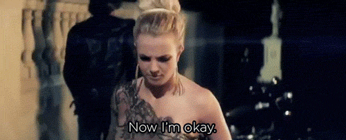 Artiesten Britney spears Gifs achterdochtig glimlachen blond hou je mond 