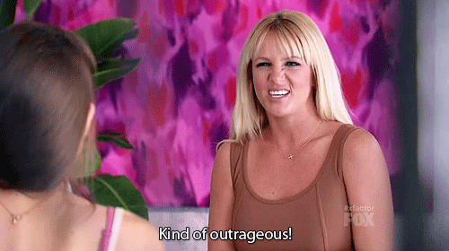 Artiesten Britney spears Gifs achterdochtig glimlachen blond hou je mond 