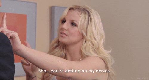 Muziek Artiesten Britney spears Gifs geen hou je mond wees stil 