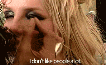 Artiesten Britney spears Gifs achterdochtig glimlachen blond hou je mond 