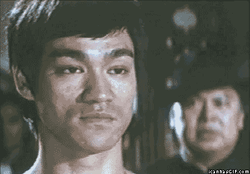 Bruce Lee GIF. Gifs Filmsterren Bruce lee Reactie Lachend Lach 