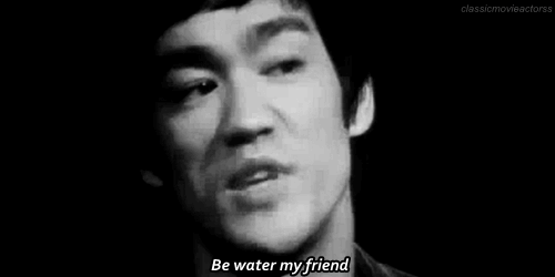 Bruce Lee GIF. Gifs Filmsterren Bruce lee Worden water mijn vriend 