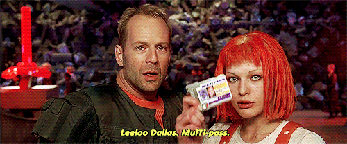 Bruce Willis GIF. Film Bruce willis Gifs Filmsterren Chris tucker The fifth element Milla jovovich 