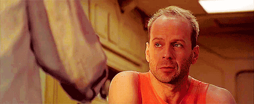 Bruce Willis GIF. Bioscoop Bruce willis Gifs Filmsterren Het denken The fifth element Comedic 
