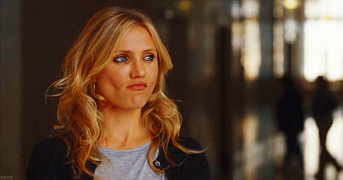 Gifs Filmsterren Cameron diaz reacties het denken ge&iuml;rriteerde hinderde 