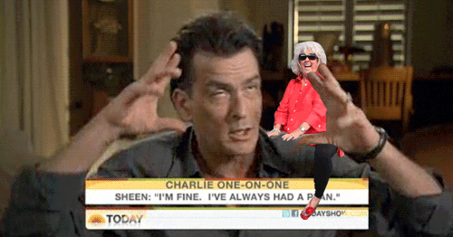 Charlie Sheen GIF. Grappig Gifs Filmsterren Charlie sheen 