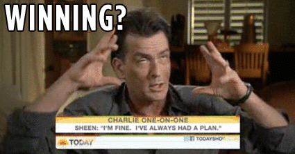 Charlie Sheen GIF. Gifs Filmsterren Charlie sheen Heet Kraag Hot shots 