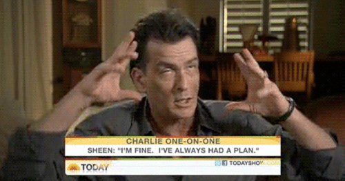 Charlie Sheen GIF. Beroemdheden Gifs Filmsterren Charlie sheen 