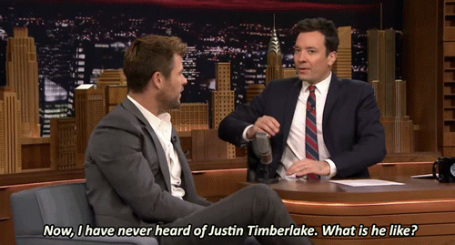Justin Timberlake GIF. Artiesten Justin timberlake Gifs Filmsterren Chris hemsworth Celebs Komedie 