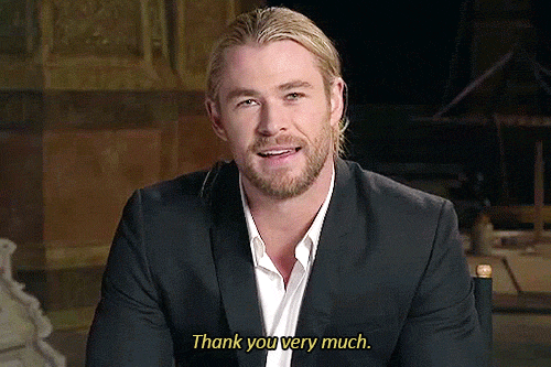 Chris Hemsworth GIF. Thor Gifs Filmsterren Chris hemsworth Loki Hemsworth 