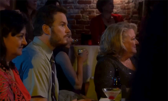 Chris Pratt GIF. Wow Gifs Filmsterren Chris pratt Geschokt Woah Plotselinge besef Parks and recreation Andy dwyer 