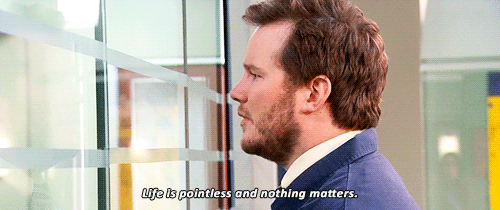 Chris Pratt GIF. Tv Gifs Filmsterren Chris pratt Leven Verdrietig Parks and recreation Andy dwyer 