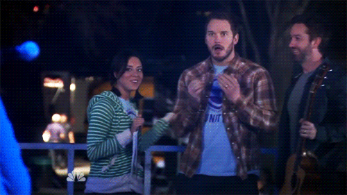Chris Pratt GIF. Televisie Gifs Filmsterren Chris pratt Parks and recreation Andy dwyer 