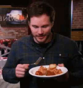 Chris Pratt GIF. Tv Gifs Filmsterren Aziz ansari Chris pratt Parks and recreation Andy dwyer 