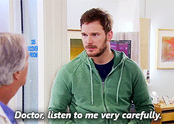 Chris Pratt GIF. Tv Gifs Filmsterren Aziz ansari Chris pratt Parks and recreation Andy dwyer 