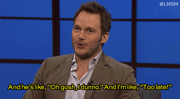Chris Pratt GIF. Barry Gifs Filmsterren Chris pratt James mcavoy Wanted Wesley gibson 