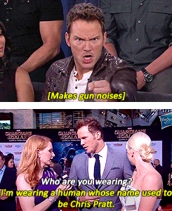 Chris Pratt GIF. Guardians of the galaxy Gifs Filmsterren Chris pratt Marveledit Peter ganzenveer Bckybarnes 