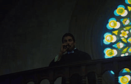 Christian Bale GIF. Films Gifs Filmsterren Christian bale De bloemen van de oorlog 