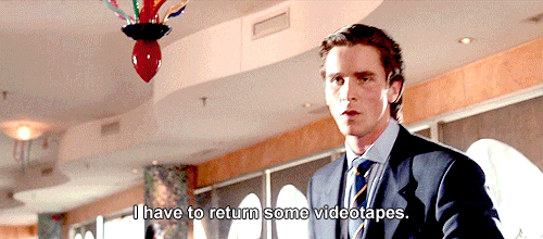 Christian Bale GIF. Films en series Gifs American psycho Filmsterren Christian bale 
