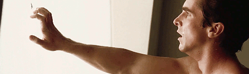 Christian Bale GIF. Film Gifs Filmsterren Christian bale 