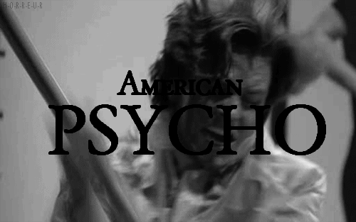 American Psycho GIF. Films en series Gifs American psycho Filmsterren Christian bale Tekst 