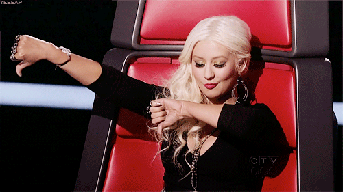 Artiesten Christina aguilera Gifs boe thumbs down afkeer 